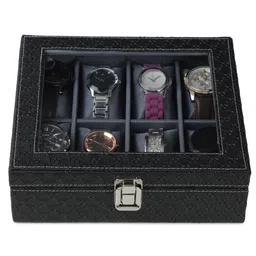 storeshine Mens and Womens Watch Box Holder Organizer Case in Black color(12 Compartments) Watch Box image 2