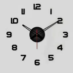 vibecrafts Black MDF Classic Modern Wall Clock image 4