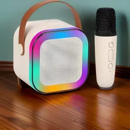 HRK G4_K12Wireless karaoke mic speaker with Bluetooth compatibility and RGB lights 10 W Bluetooth Home Audio Speaker-picture-36