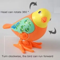 indusbay Key Operated Jumping Bird Wind up Clockwork Flipping Animal Toy for Kids Rattle image 2