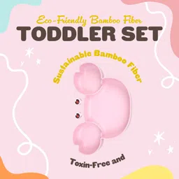 kylo Cute Crab Tableware Set 8-Pcs|With Soup and Water Cup|Toxin-free, FoodGrade - Plastic image 2