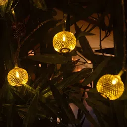 techgear 10 LEDs 3.06 m Gold Steady Net/Mesh Rice Lights image 5