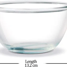 indusbay Borosilicate Glass Serving Bowl 500 ML 6 Pieces Bowl Set, Multipurpose Kitchen Serving Mixing Microwave safe Food Storing Glass Bowl (Transparent) image 3