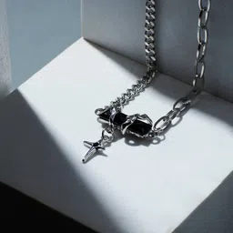 rappersshop Stainless Steel Cross Pendant with Chain for Men & Boys Sterling Silver Stainless Steel Pendant Set-picture-26