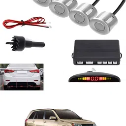 maties 4Silver Parking Sensor With LED Display Increased Safety For Car-127 Universal 4 Silver Reverse Parking Sensor With LED Display For Cars-127 Parking Sensor-picture-11