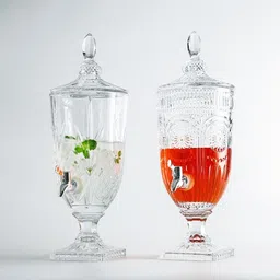 binzo Glass Multipurpose Beverage 2000 ml / 2 Litre Dispenser for Water Bottled Water Dispenser image 3