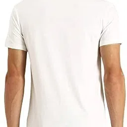 mr think Men Printed Round Neck Polyester White T-Shirt image 2