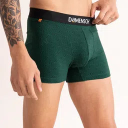 damensch Pack of 3 Combed Cotton Stretch V Shape Printed Men Trunk image 3