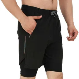 unbeatable Solid Men Black Regular Shorts, Gym Shorts, Sports Shorts, Running Shorts-picture-31