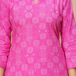 nmdf Women Pure Cotton Kurti Pant Set image 5