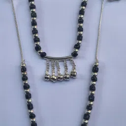 yuvaan crystal anklet for women & girls..... black colour Sterling Silver Anklet-picture-10