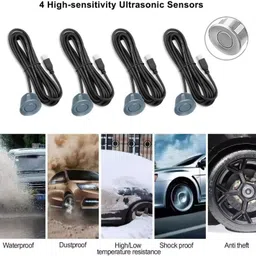 aarsh store Universal 4 Silver Reverse Parking Sensor-AF25N897 Universal 4 Silver Reverse Parking Sensor-AF25N897 Parking Sensor image 3