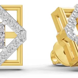 Sparkles Certified Lab Grown Diamond Yellow Gold 14kt Stud Earring-picture-28