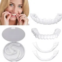 blacyou NEW Flexible Cosmetic Dentures – Snap-In Veneers for Teeth Wipe Teeth Wipe image 3
