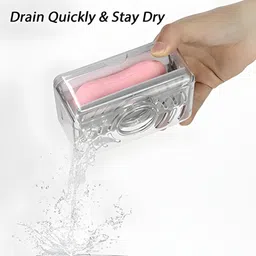 aktraders Plastic 2-In-1 Portable Laundry Rolling Soap Box Soap Bar Box Dispenser image 5
