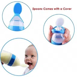 bld shine Bottle spoon feeder and fruit feeder/ nibbler and bib - Silicone-picture-21