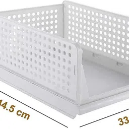 romp and role Wardrobe Storage tray Basket for Cloth, Toy, Files, Stationaries PP Collapsible Wardrobe image 3