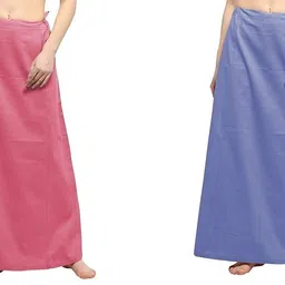 JTGEnteprises Combo Of 2 Baby Pink and Fresh Grey Stylish Free SIZE Special Interlocking Pure Cotton Petticoat-picture-27