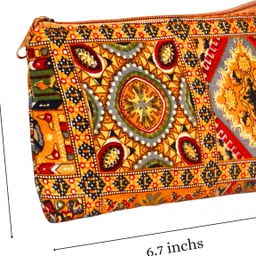 sneaz Women Orange Cosmetic Bag image 3