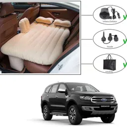 gadiparts ™ Car Inflatable Bed Beige with Two Air Pillows with Pump Kit for Endeavour Car Inflatable Bed-picture-11