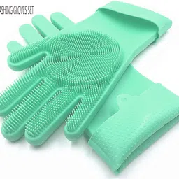 kukmak Best Buy Dish Cleaning Gloves And Non-slip Heat-resistant Silicone Gloves for Protecting Hands Antibacterial Silicone Multipurpose Gloves Wet and Dry Glove-picture-28