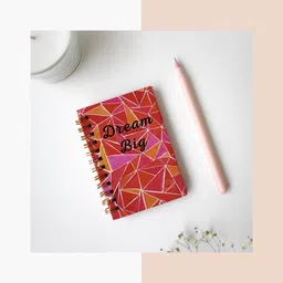 jirana Dream Big Pocket A7 Spiral Notebook A7 Notebook Single Line 50 Pages image 1