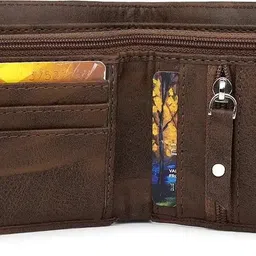 fabacle Men Trendy, Casual Brown, Tan Artificial Leather Wallet image 3