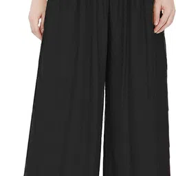 cloud star Pack of 2 Women Flared Black, Pink Viscose Rayon Trousers image 4