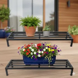 iron lands OAK 2 Step 3 FEET Spectacular Heavy Duty Metal Plant Stands Plant Container Set-picture-17