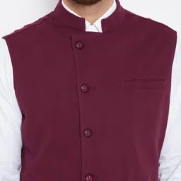 hypernation Solid Men Waistcoat image 4