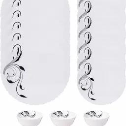 cello Pack of 18 Opalware Glass Dinner Set of 18pcs Dinner Set image 2