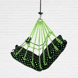 toyafox Cotton baby swing for Kids children chair jhula 1-6 Years Folding & Washable Swings image 3