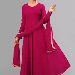 jjgroup Georgette Stitched Anarkali Gown image 3