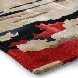 Buy Beige Art Silk Abstract 4 x 6 Feet Hand Tufted Carpet by Joyrugs by littlelooms image 5