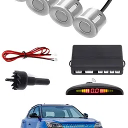 intenzo Universal 4 Silver Reverse Parking Sensor With LED Display For Cars-320 Safety of Passengers/Car One Alarm Kit-373 Parking Sensor-picture-35
