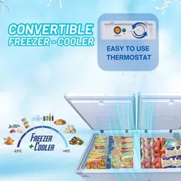 rockwell 395 L Double Door Standard Deep Freezer image 4