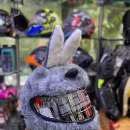 vermsbikers Universal Helmet Cover Bunny New grey Colours. Helmet Buckle Clip-picture-19