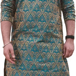 26 i Men Jacquard Kurta Salwar Set image 4