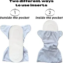 hokista Reusable Cloth Diapers for babies, Adjustable Diaper with Inserts (GREEN) image 4