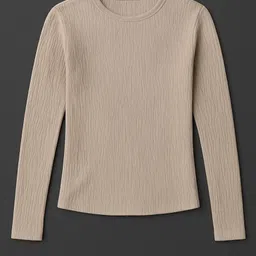 fithub Casual Regular Sleeves Self Design Women White Top-picture-33