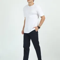 bellaciao clothings co Men Relaxed Dark Blue Linen Blend Trousers image 5