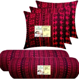 actos 3 Cushion And 2 Microfibre Geometric Bolster Pack of 5-picture-17
