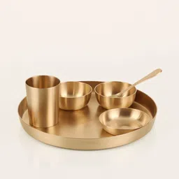 the healing store Pack of 6 Bronze matt polish Dinner Set-picture-17