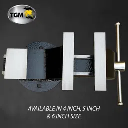 tgm metallics Heavy Duty Steel Bench Vice 4 Inch Fixed Base Bench Vice 100MM Bench Vice Tool Steel Fabricated Bench Vice 4 Inch for Bench Working Tools Hand Plane image 3