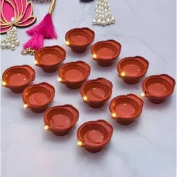 Water Sensor Flameless Electric LED Diyas Float On Water For Diwali Decoration Candle-image-36