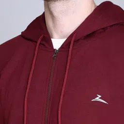 zeffit Men Full Sleeve Self Design Hooded Sweatshirt image 4