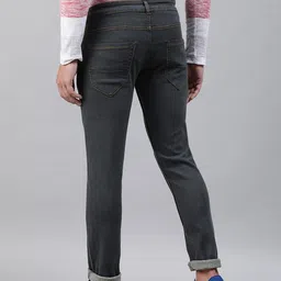 supernova inc. Men Slim Mid Rise Dark Grey Jeans image 4