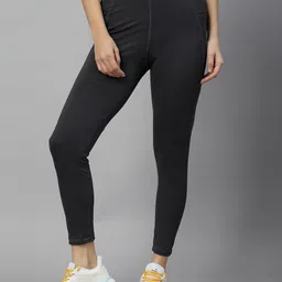 uzarus Solid Women Black Tights image 4