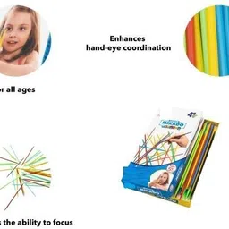 zokato Mikado Sticks Game for Kids to Plastic 41 Pick-up Stcks Game-picture-15