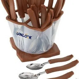 unlock Revolving Cutlery Set for Dining Table with Stand-24 Piece Stainless Steel with Plastic Cutlery Set Stainless Steel Cutlery Set-picture-20